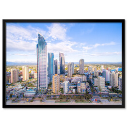 Plakat w ramie Widok z lotu ptaka w Queensland Gold Coast w Australii