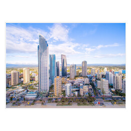 Plakat samoprzylepny Widok z lotu ptaka w Queensland Gold Coast w Australii