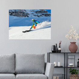 Sportowiec na śniegu