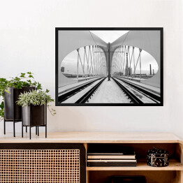 Obraz w ramie Most Troja jako przykład nowoczesnej architektury w Pradze