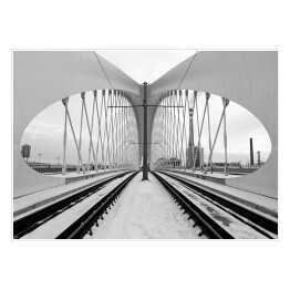 Plakat samoprzylepny Most Troja jako przykład nowoczesnej architektury w Pradze