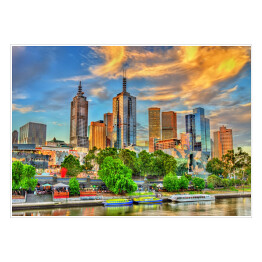 Plakat samoprzylepny Drapacze chmur Melbourne w Australii
