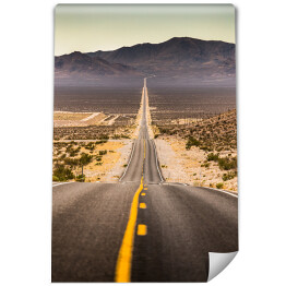 Fototapeta Niekończący się prosta droga w Parku Narodowym, Kalifornia, USA