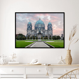 Plakat w ramie Berlińska katedra w trakcie wschodu słońca, Niemcy
