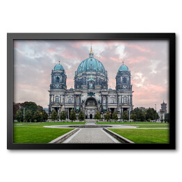 Obraz w ramie Berlińska katedra w trakcie wschodu słońca, Niemcy