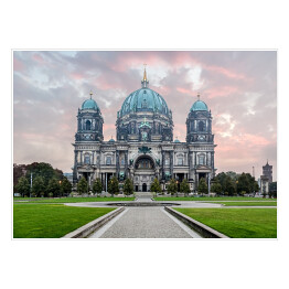 Plakat samoprzylepny Berlińska katedra w trakcie wschodu słońca, Niemcy