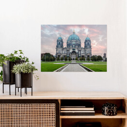 Plakat samoprzylepny Berlińska katedra w trakcie wschodu słońca, Niemcy