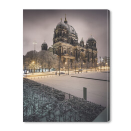Obraz na płótnie Katedra w Berlinie w zimie