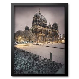 Obraz w ramie Katedra w Berlinie w zimie