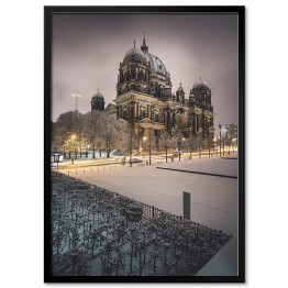 Plakat w ramie Katedra w Berlinie w zimie