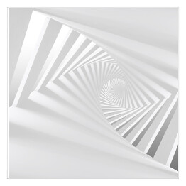 Plakat samoprzylepny Jasny skręcony spiralny korytarz 