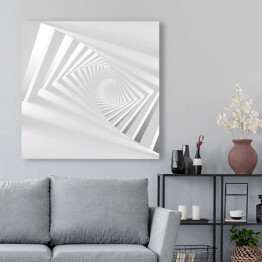 Obraz na płótnie Jasny skręcony spiralny korytarz 