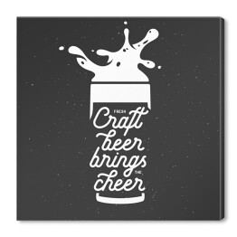 Obraz na płótnie Napis na kuflu z piwem