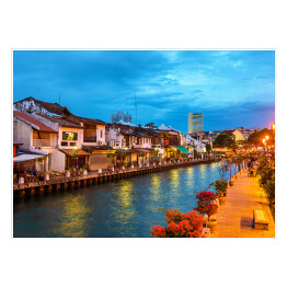 Plakat samoprzylepny Stare miasto Malakka w Malezji