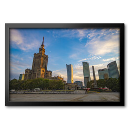 Obraz w ramie Warszawa z drapaczami chmur