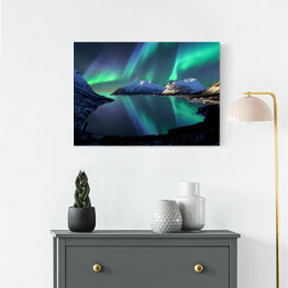 Obraz na płótnie Zorza polarna nad Norwegią