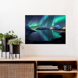 Plakat Zorza polarna nad Norwegią