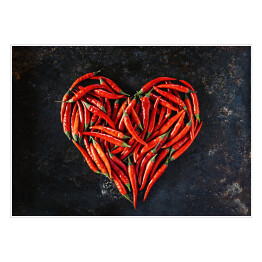 Plakat Chili w kształcie serca
