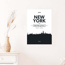 Plakat Typografia z widokiem Nowego Jorku
