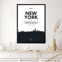 Obraz w ramie Typografia z widokiem Nowego Jorku