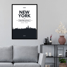Plakat w ramie Typografia z widokiem Nowego Jorku