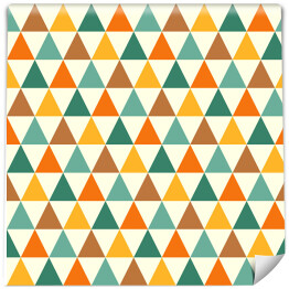 Tapeta samoprzylepna w rolce Kolorowe trójkąty - retro wzór