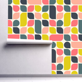 Tapeta samoprzylepna w rolce Abstrakcja - geometryczne tło w stylu retro