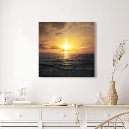 Obraz na płótnie Zachód słońca nad morzem