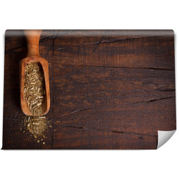 Fototapeta winylowa zmywalna Miarka na drewnianym tle