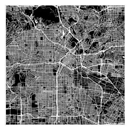 Plakat samoprzylepny Mapa miasta Los Angeles, USA
