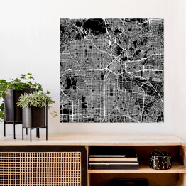 Plakat samoprzylepny Mapa miasta Los Angeles, USA