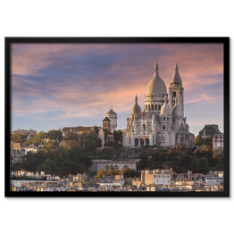 Plakat w ramie Bazylika Najświętszego Serca Pana Jezusa w Montmartre