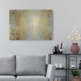 Obraz na płótnie Stylowa złota ściana z szarymi pionowymi przetarciami