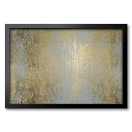 Obraz w ramie Stylowa złota ściana z szarymi pionowymi przetarciami