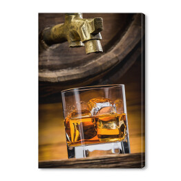 Obraz na płótnie Whisky w szklance