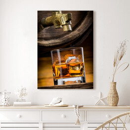 Obraz na płótnie Whisky w szklance
