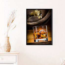 Plakat w ramie Whisky w szklance