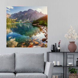 Plakat samoprzylepny Jezioro wysoko w Tatrach, Polska