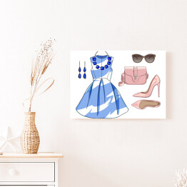 Obraz na płótnie Modny zestaw dla kobiety - wiosenny strój