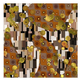 Plakat samoprzylepny Abstrakcyjny wzór w stylu Gustava Klimta
