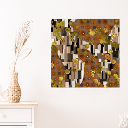 Plakat samoprzylepny Abstrakcyjny wzór w stylu Gustava Klimta