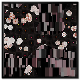 Abstrakcyjny wzór w ciemnych barwach w stylu Gustava Klimta 