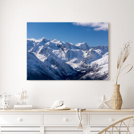 Obraz na płótnie Ośnieżone szczyty Dombai, Kaukaz, Rosja