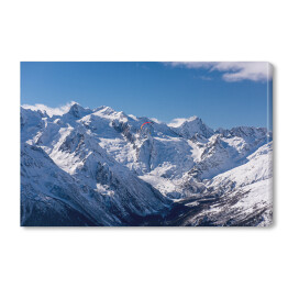 Obraz na płótnie Ośnieżone szczyty Dombai, Kaukaz, Rosja