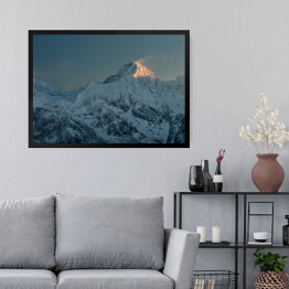 Obraz w ramie Gerlach, najwyższy szczyt Tatr zimą