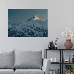 Plakat samoprzylepny Gerlach, najwyższy szczyt Tatr zimą