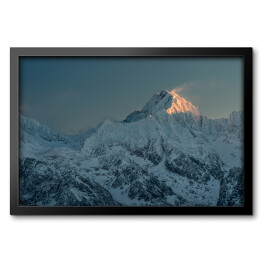 Obraz w ramie Gerlach, najwyższy szczyt Tatr zimą