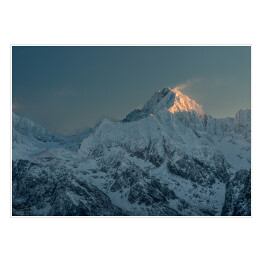 Plakat samoprzylepny Gerlach, najwyższy szczyt Tatr zimą