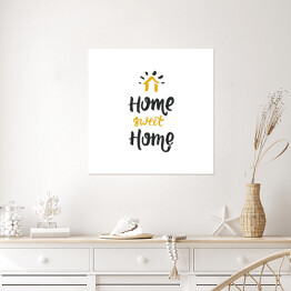 Plakat samoprzylepny Typografia do salonu - "Dom, kochany dom"