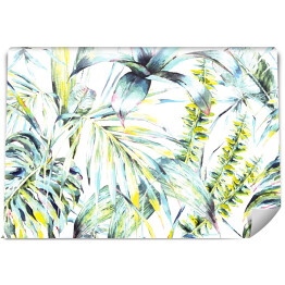 Tapeta samoprzylepna w rolce Naturalne liście palmy na białym tle
